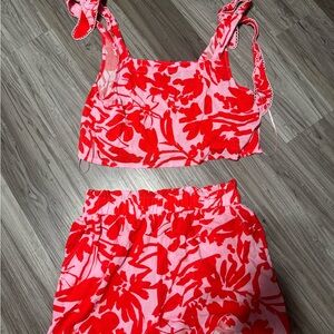 Petal & Pup Pink and Red Floral Set